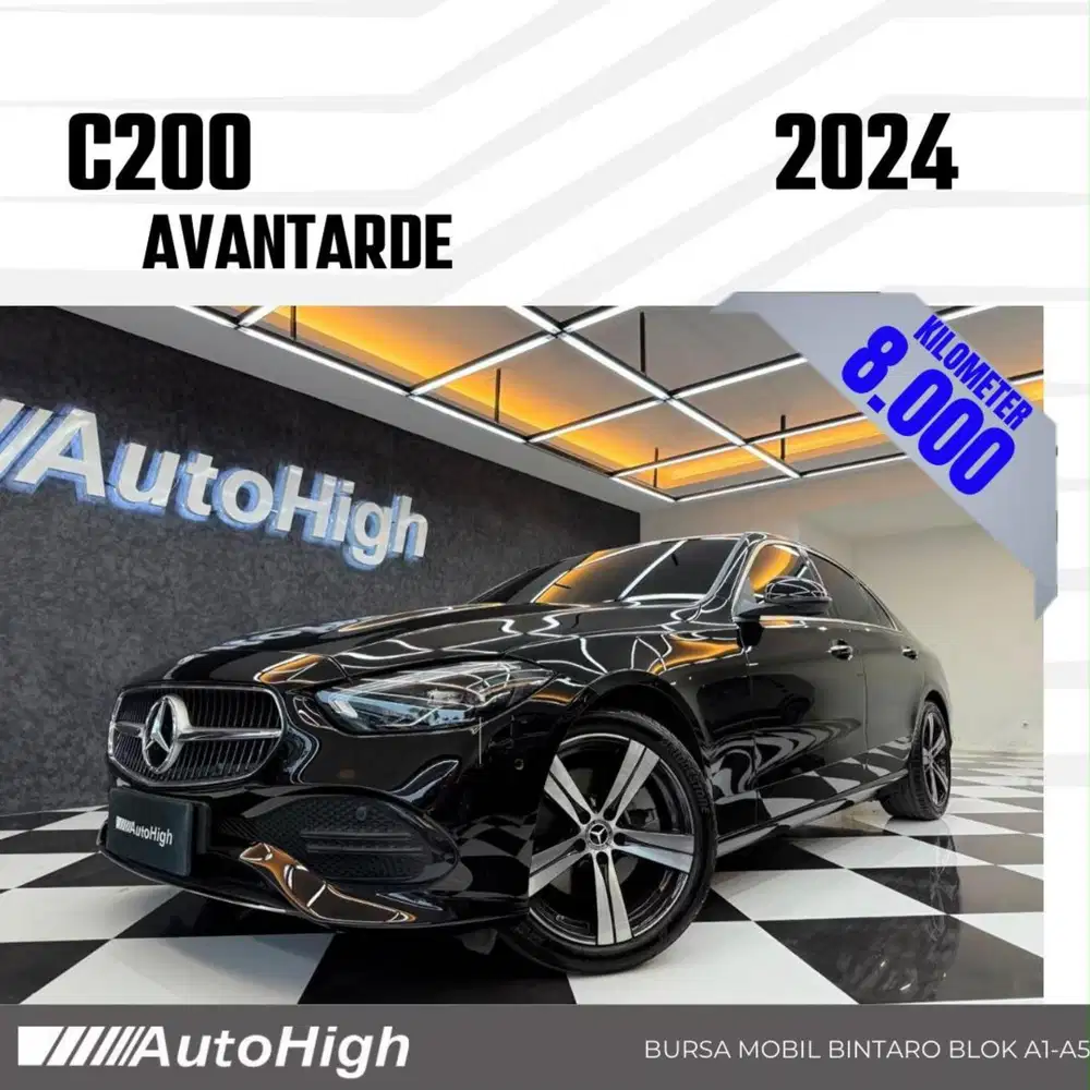 DP10% [Km8.000] C200 Avantgarde 2024 Black Reg 2025 #AUTOHIGH