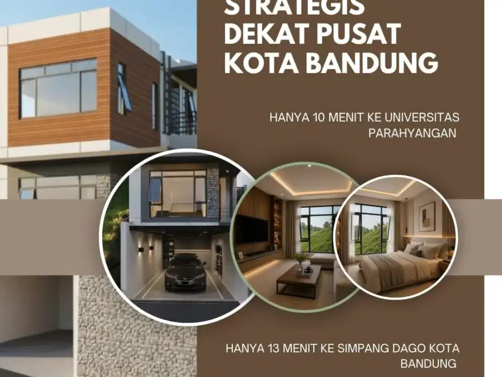 Rumah Villa Hau Ciumbuleuit, Mewah Murah Vila Baru New Sejuk di Bandung Utara Dijual, DB