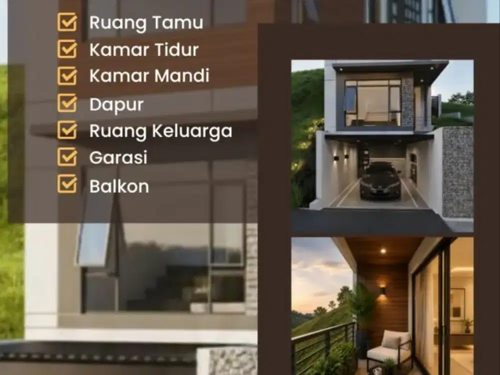 Rumah Villa Hau Ciumbuleuit, Mewah Murah Vila Baru New Sejuk di Bandung Utara Dijual, DB