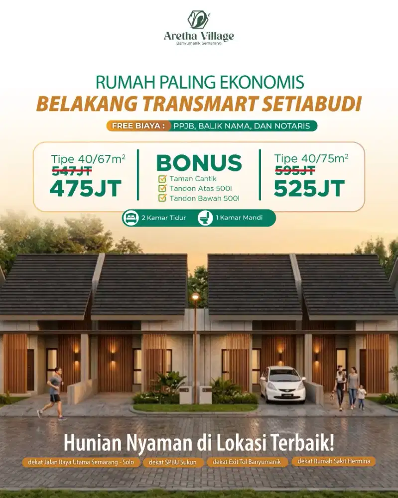 Rumah cluster belakang transmart Setiabudi