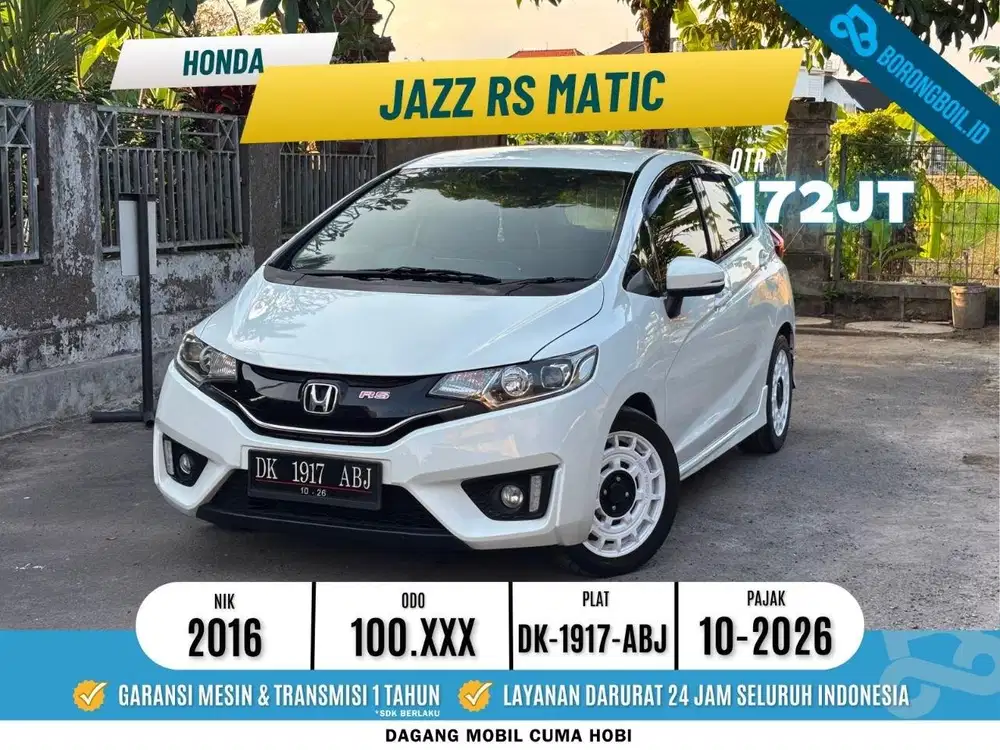 Honda Jazz RS 1.5 CVT 2016 Matic – Istimewa Siap Pakai PUTIH