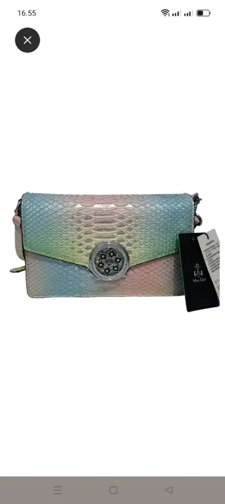 TAS RAINBOW METALIK PESTA