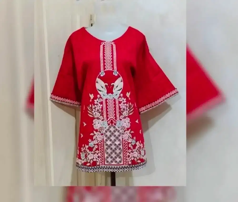 BLOUSE BATIK MERAH JUMBO