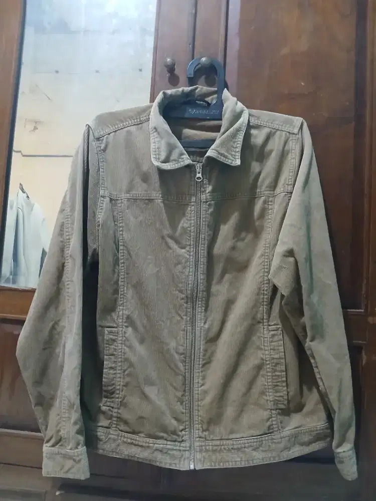 Jual rugi, Jaket Corduroy Cokelat Muda outwear jaket vintage  motoran