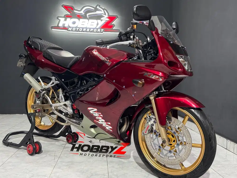 Kawasaki Ninja 150RR/ninja 150-RR merah marron modif hedon 2009,mewah