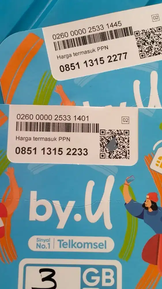 NOMOR CANTIK ByU TELKOMSEL  ISI 3 GB NASIONAL BERLAKU SATU BULAN.