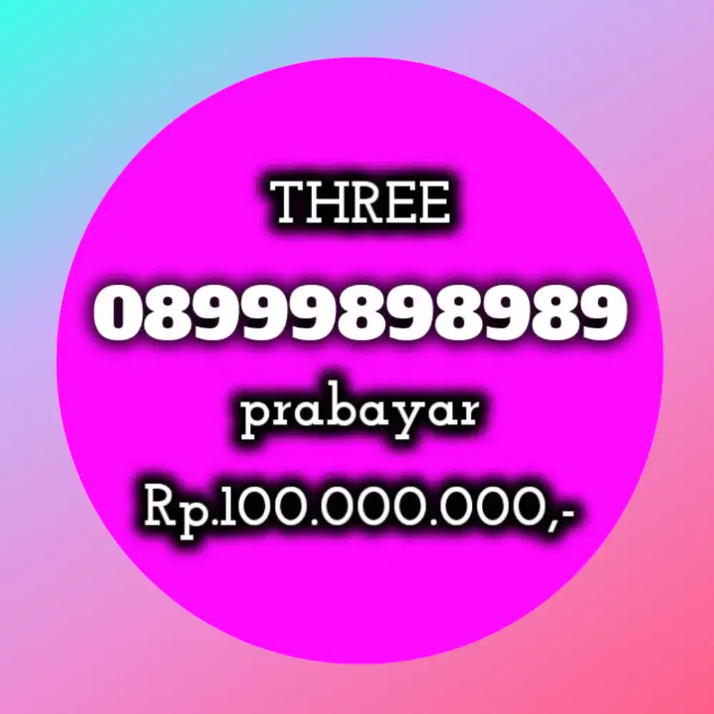 NOMOR CANTIK THREE 898989