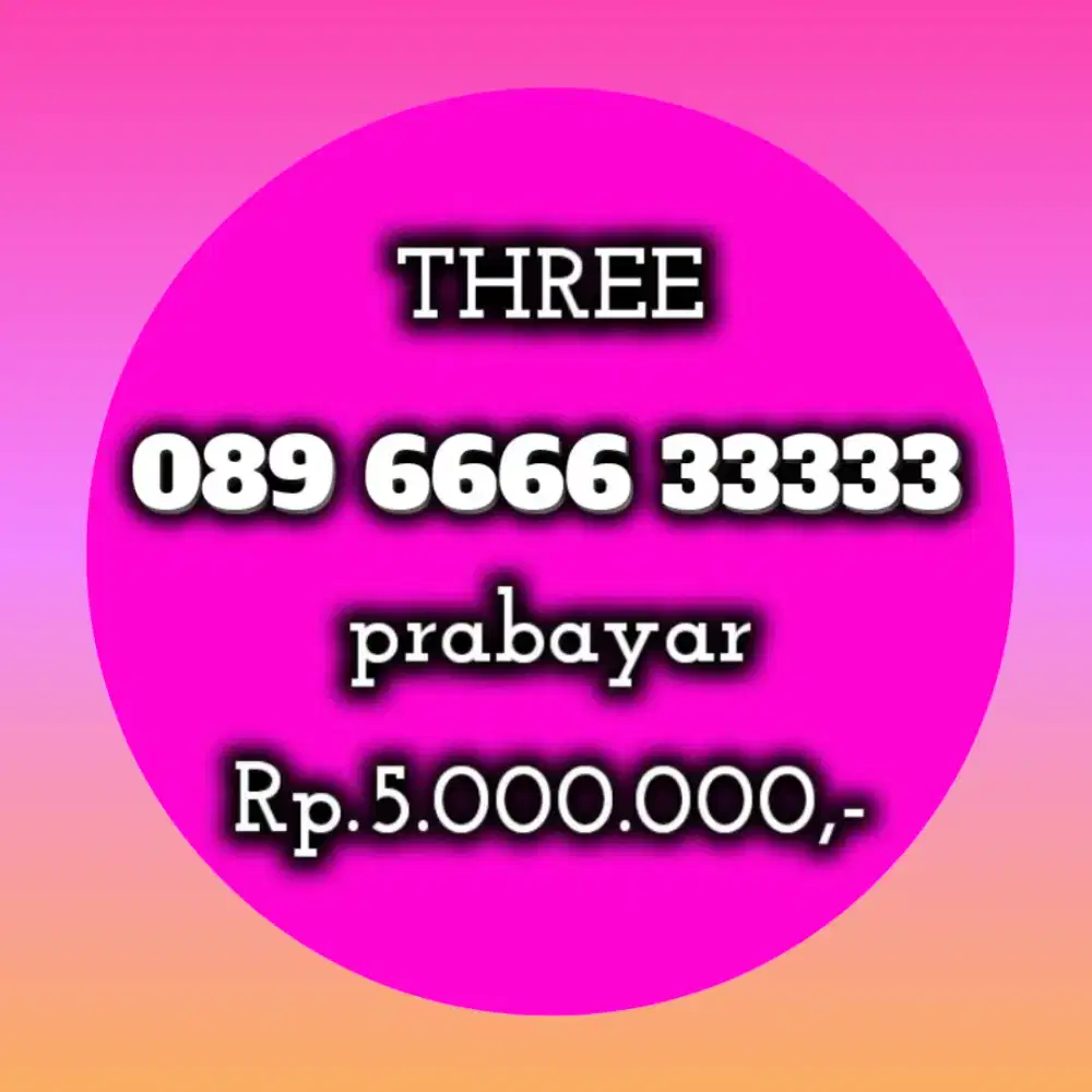 NOMOR CANTIK THREE 33333