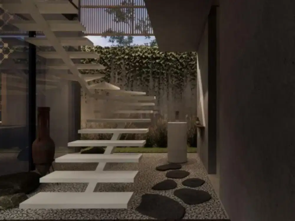 VILLA MEWAH BERARSITEKTUR BALI BERKONSEP DUAL FASAD DI JIMBARAN HIJAU