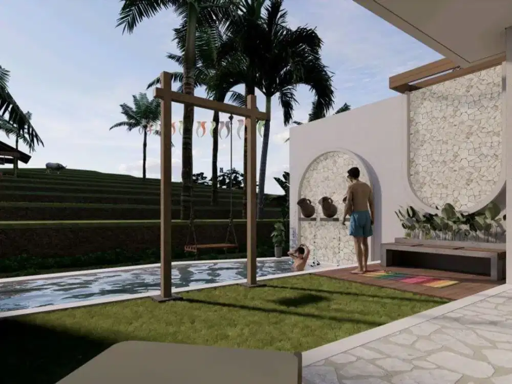 Villa 2 Lantai View Sawah Abadi Dekat Pantai Batubolong Canggu