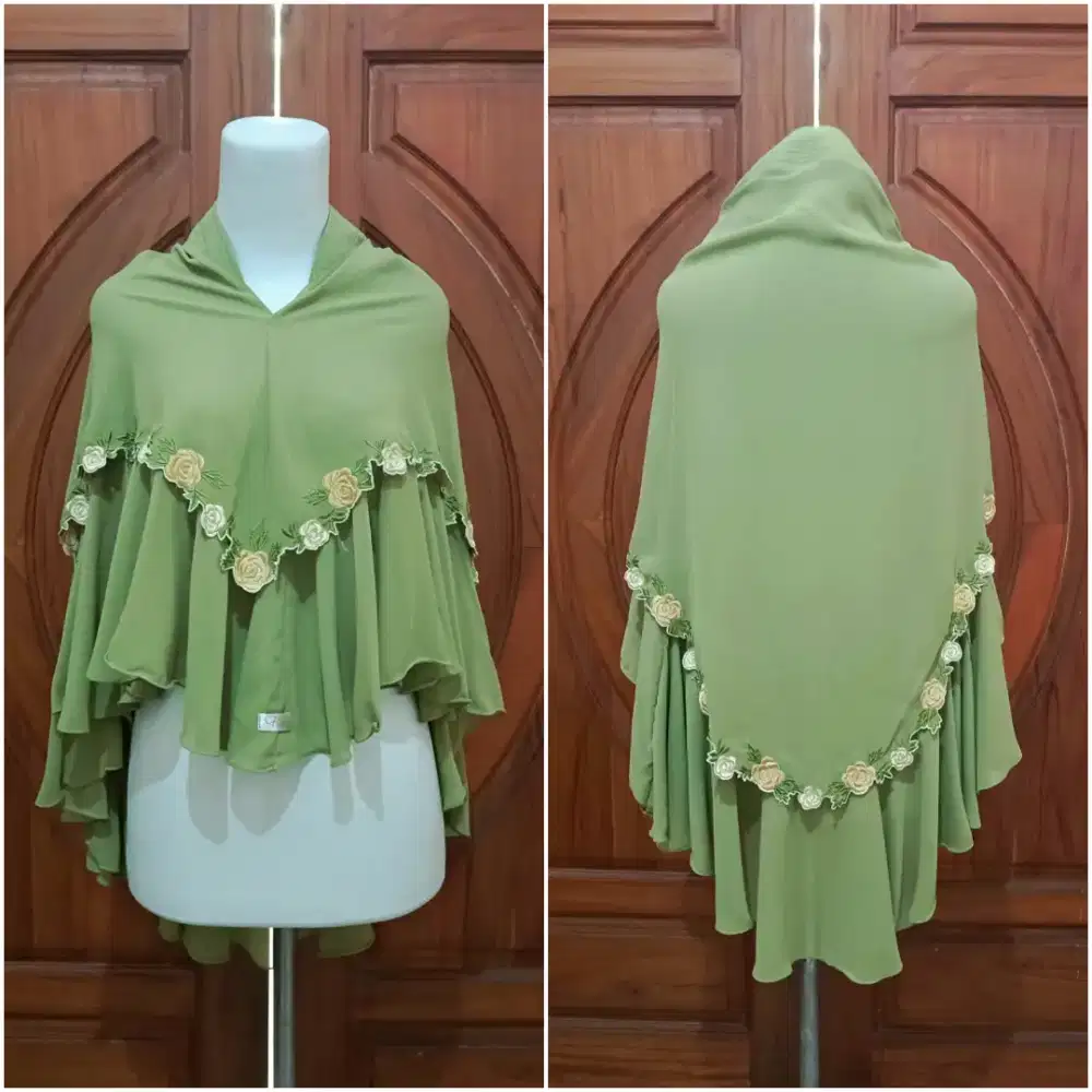 Khimar Bordir Fiori Hijab Jilbab