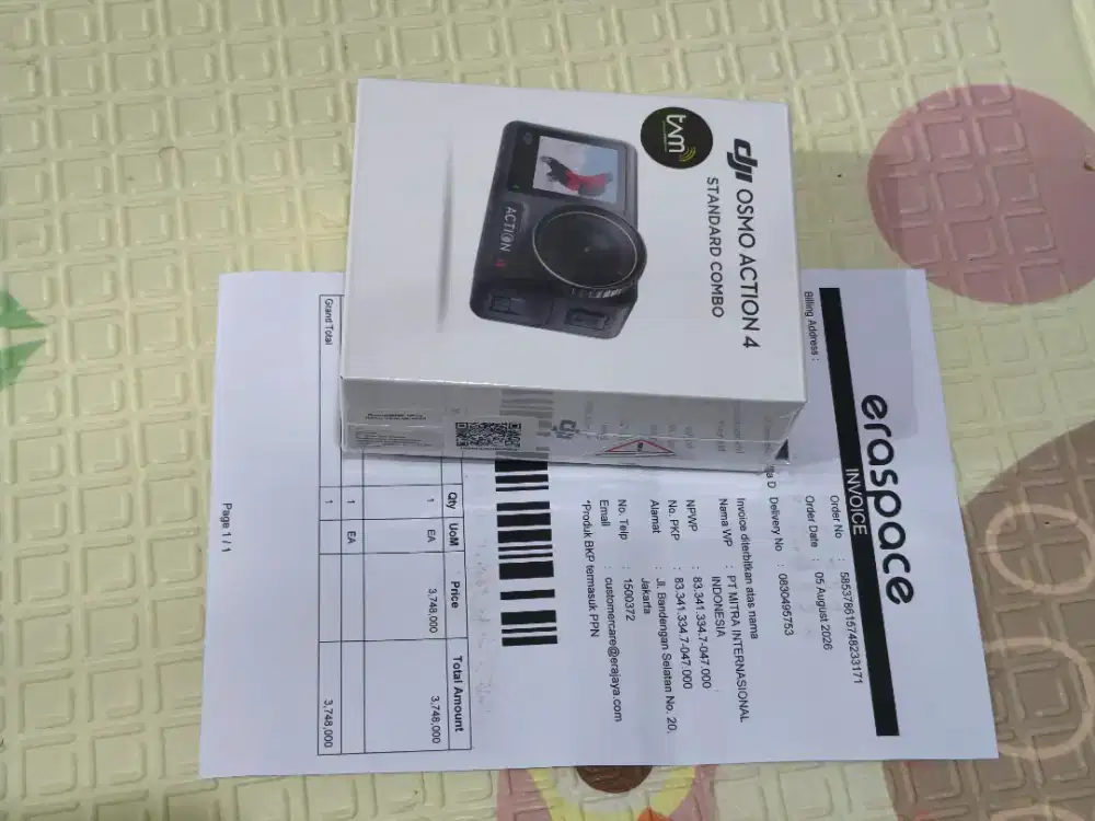 Dji osmo action 4 standar combo baru segel tidak jadi pakai