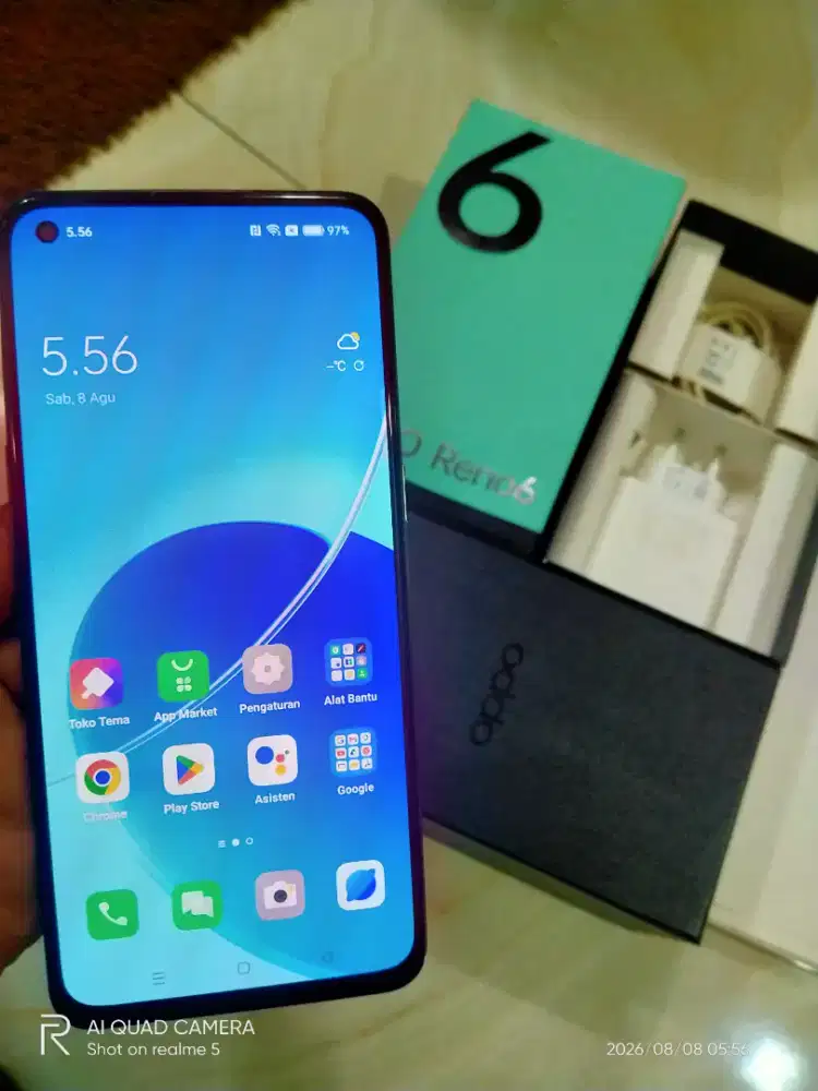 Oppo RENO 6(8+5/128) segel lkp FP On,NFC no minus