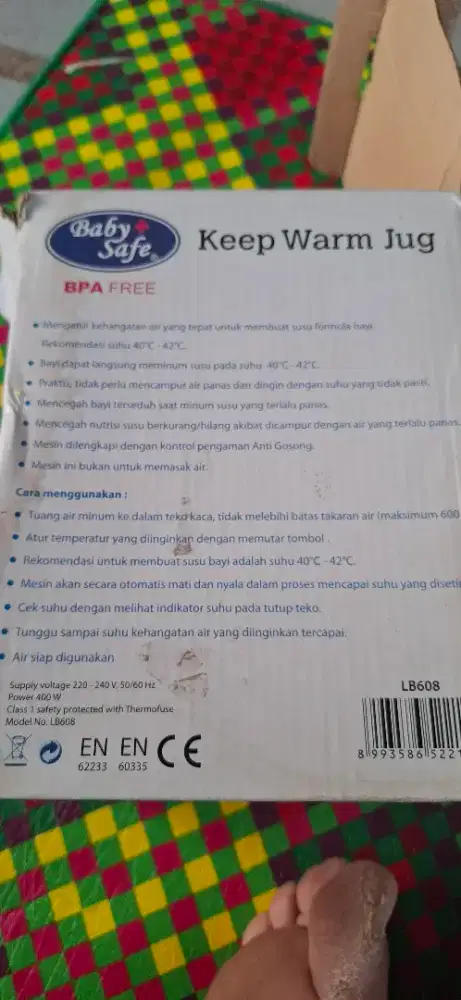 Pemanas air Baby safe BPA free