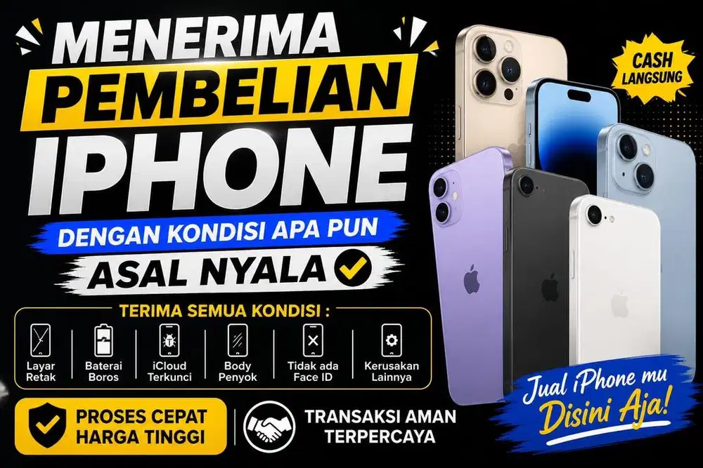 Cari hp iphone menerima semua kondisi