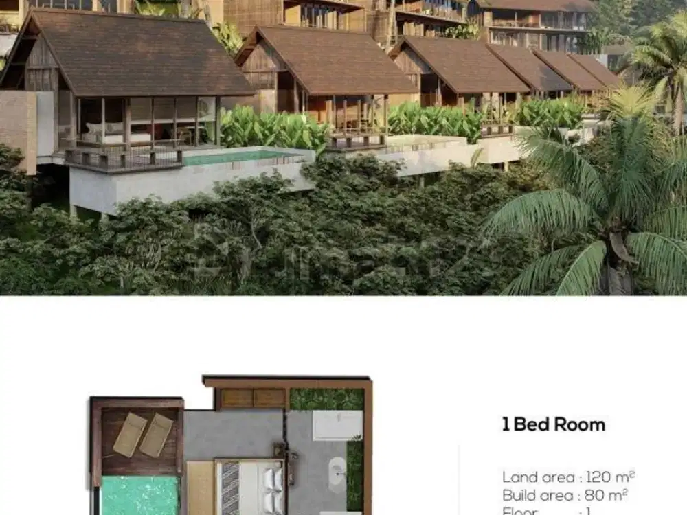 Modern Tropical Villa With Forest And River View Di Ubud - Thumbnail 2
