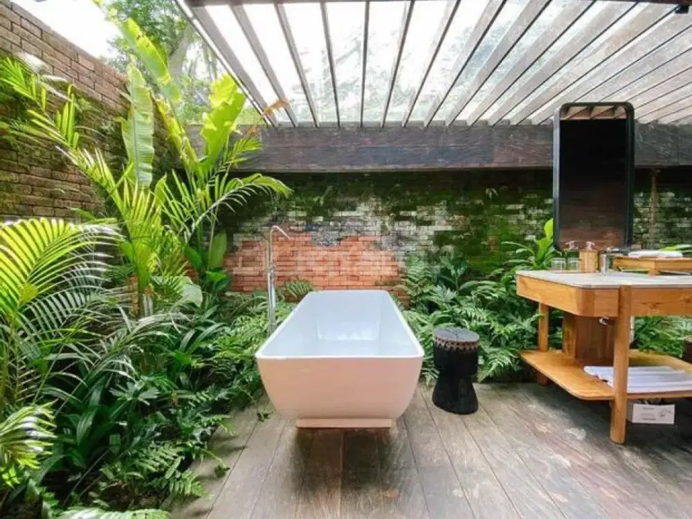Modern Tropical Villa With Forest And River View Di Ubud - Thumbnail 6