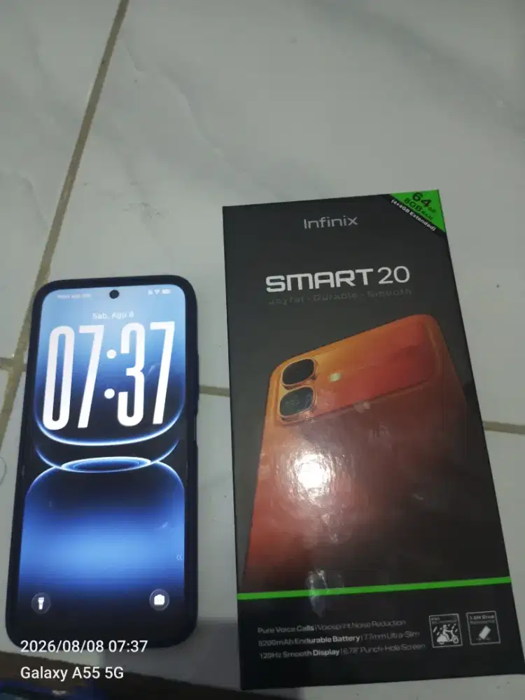 Jual handphone Infinix smart 20 Ram 4+4gb Rom 64 gb