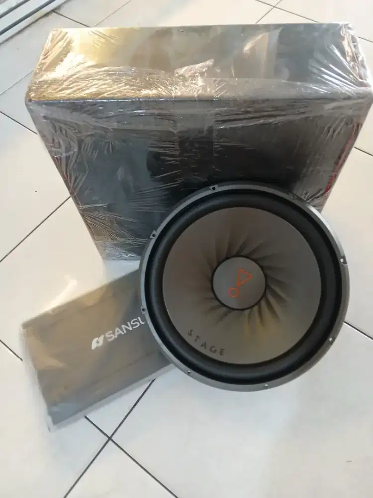 Paket audio mobil merek sansui dan jbl,harga siap pasang