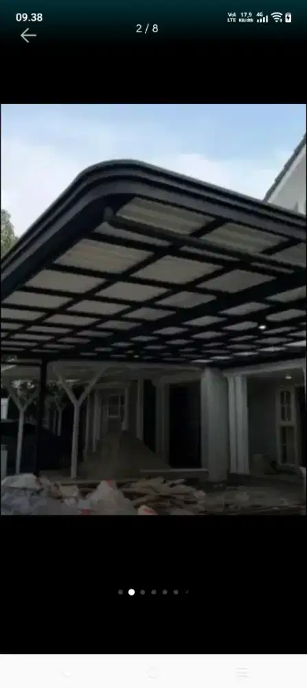 Atap bocor kanopi atap baja ringan terpasang dlk