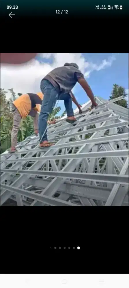 Atap bocor kanopi atap baja ringan terpasang dll