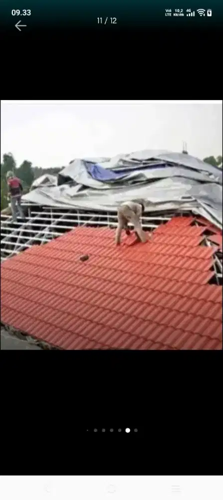 Atap bocor kanopi atap baja ringan terpasang