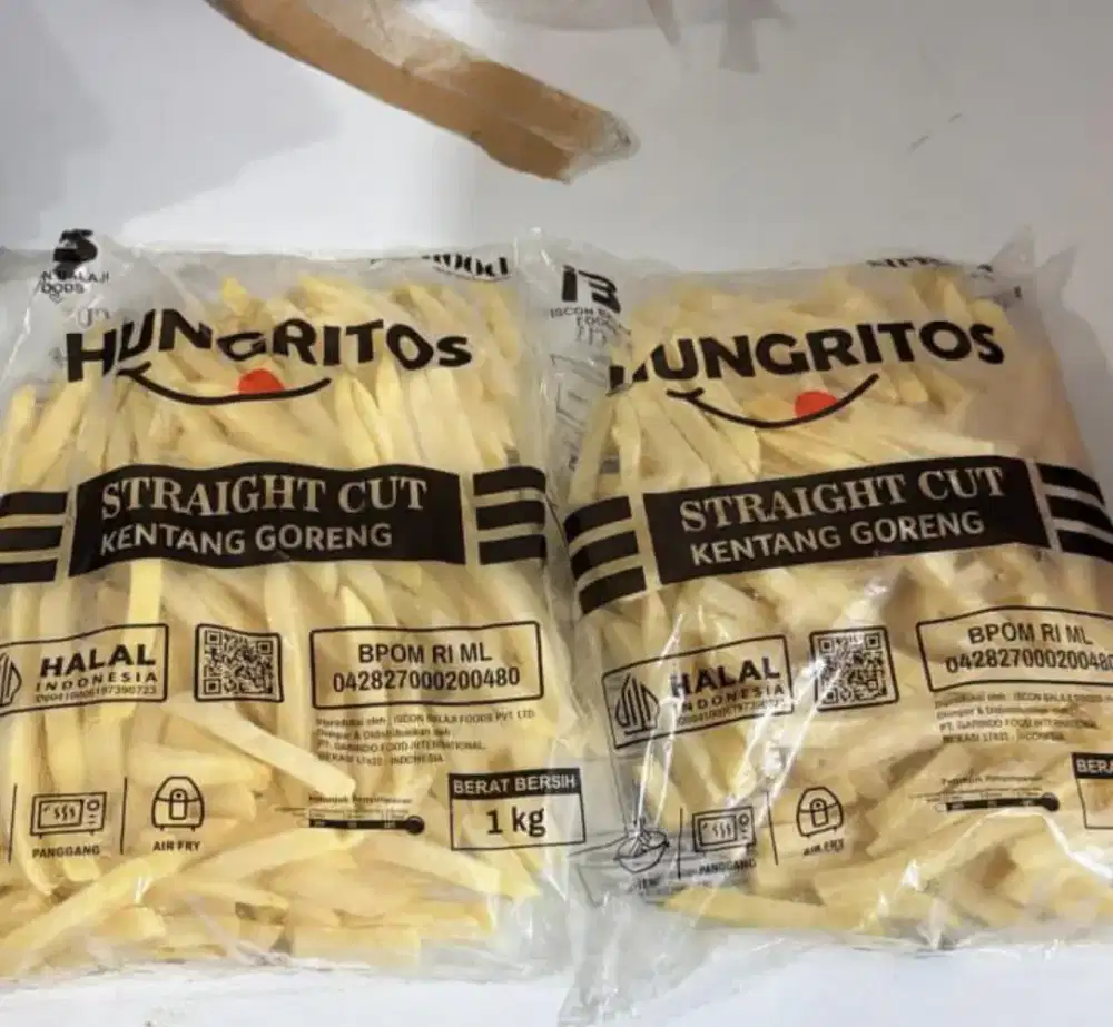 Kentang/french fries khusus pembelian kartonan. Pick up di tempat
