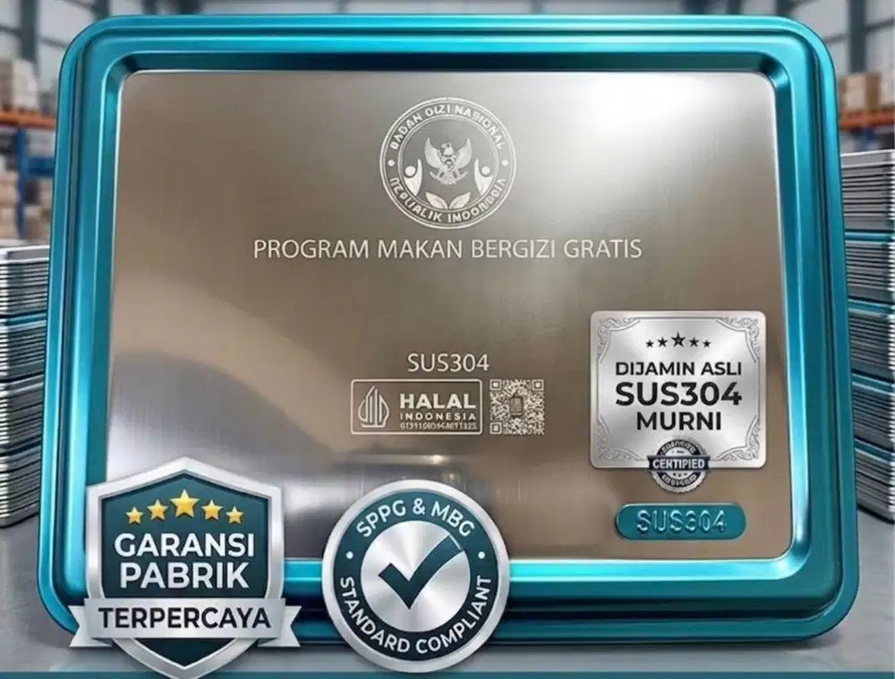 foodtray / ompreng logo halal 100% sus304
