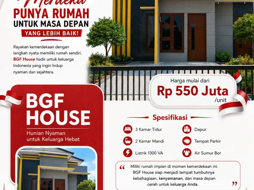 Temukan hunian nyaman untuk keluarga di BGF House!
