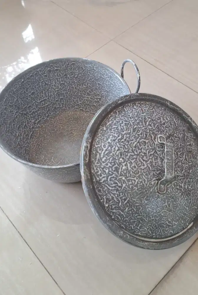 Panci Enamel Blurik Super tebal 10 Liter Antik Ori