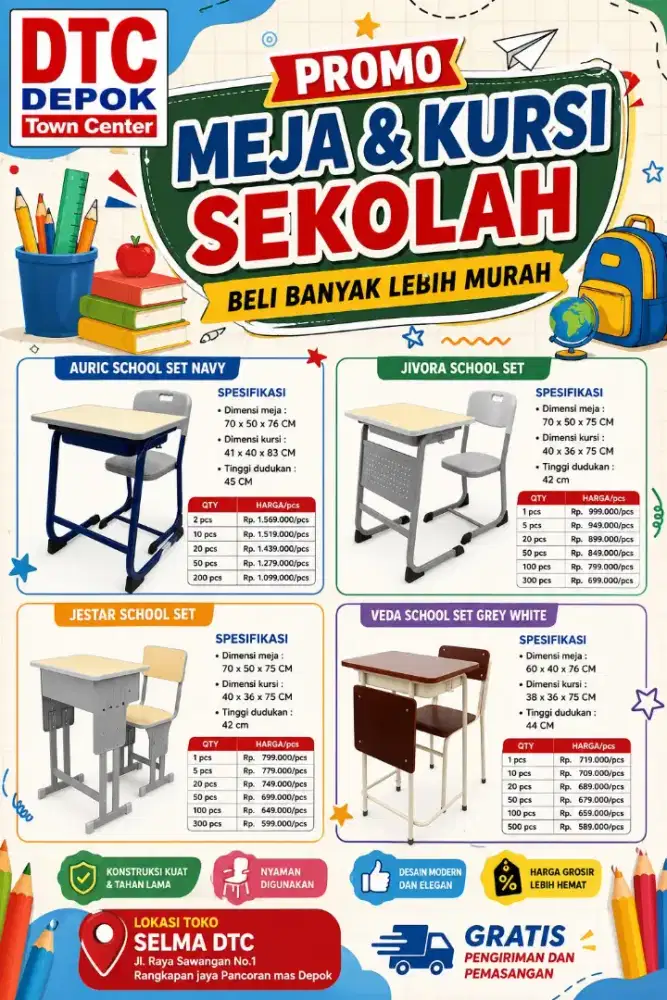 Set Kursi Sekolah Selma by Informa