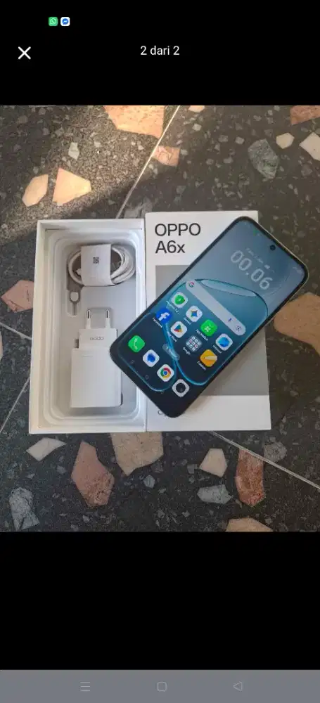 oppo A6x ram 8/128 baterai 6500mah fullset