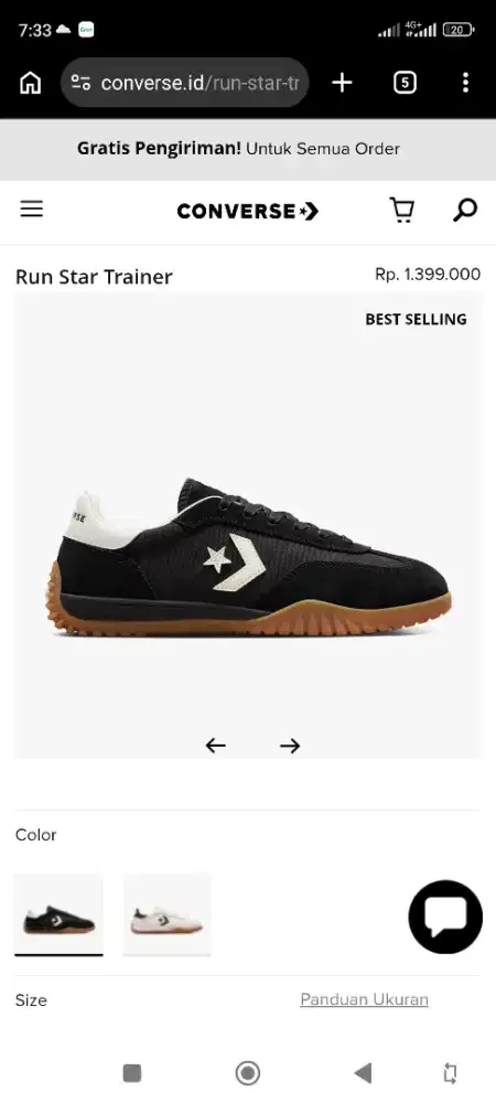 Converse Run Star Trainer (A08263C).
Uk 8.5 Eur 43

Original!!