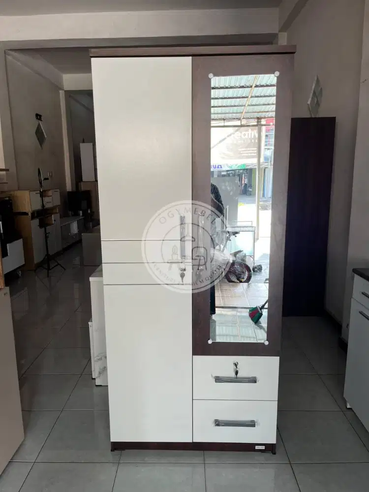 READY LEMARI PAKAIAN 2 PINTU+LACI TERMURAH