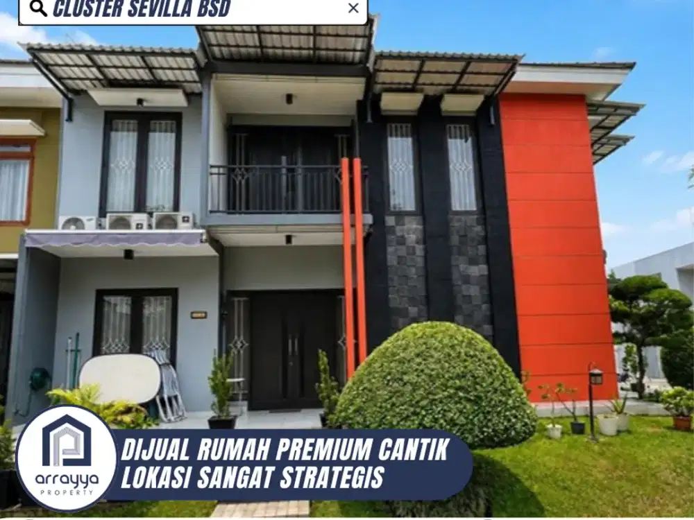 DIJUAL RUMAH CANTIK POSISI HOOK LINGKUNGAN ASRI DI SEVILLA BSD (GLB158)