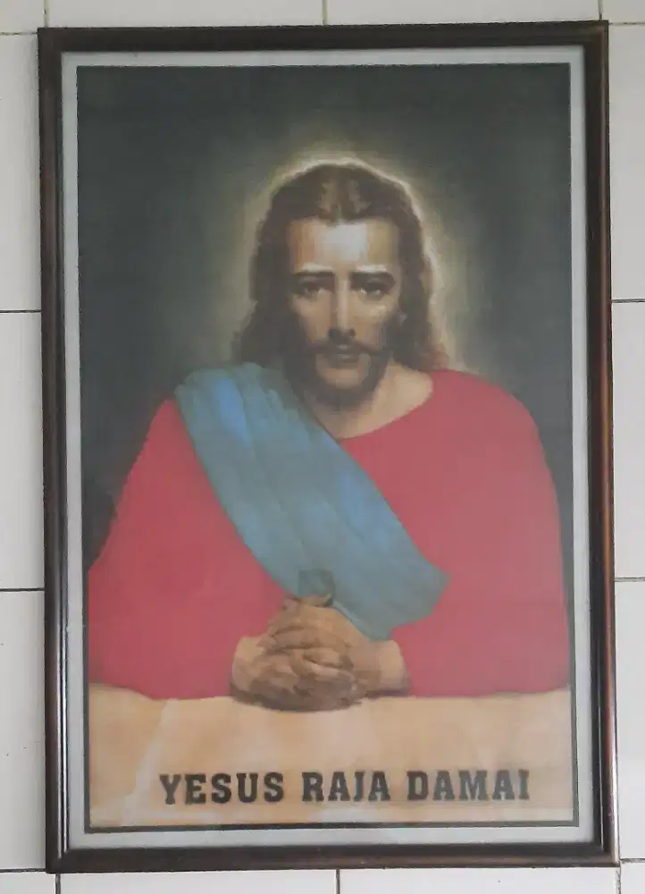 Pigura Lukisan Yesus Raja Damai