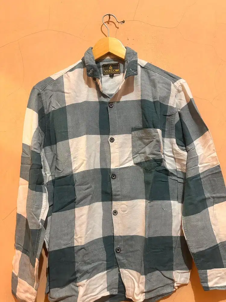 kemeja flanel katun