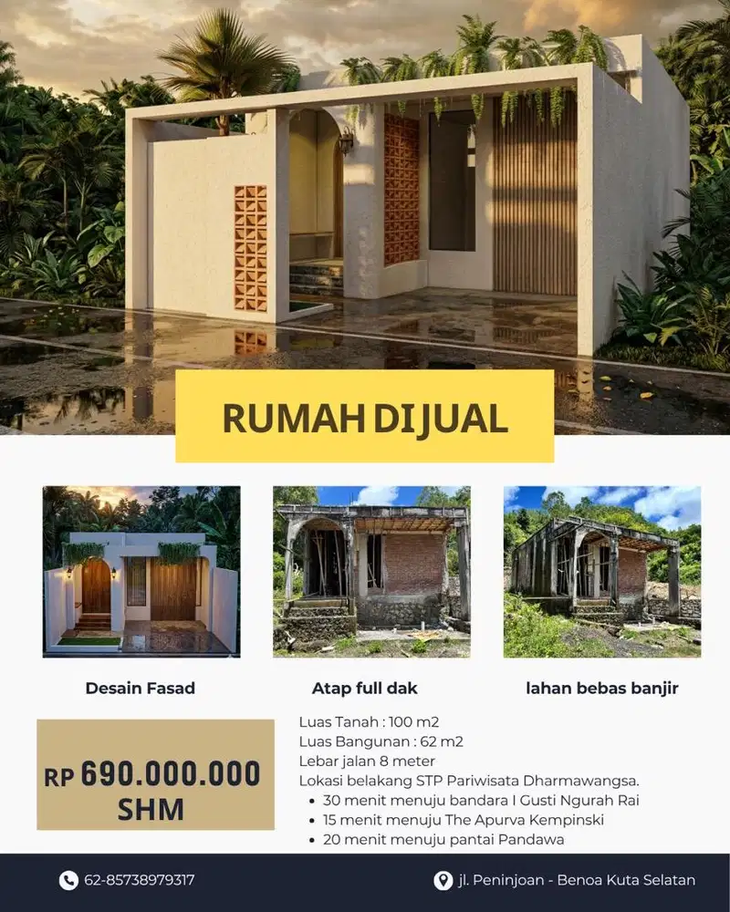 Di Jual Rumah Tinggal Finishing Lokasi Sangat strategis