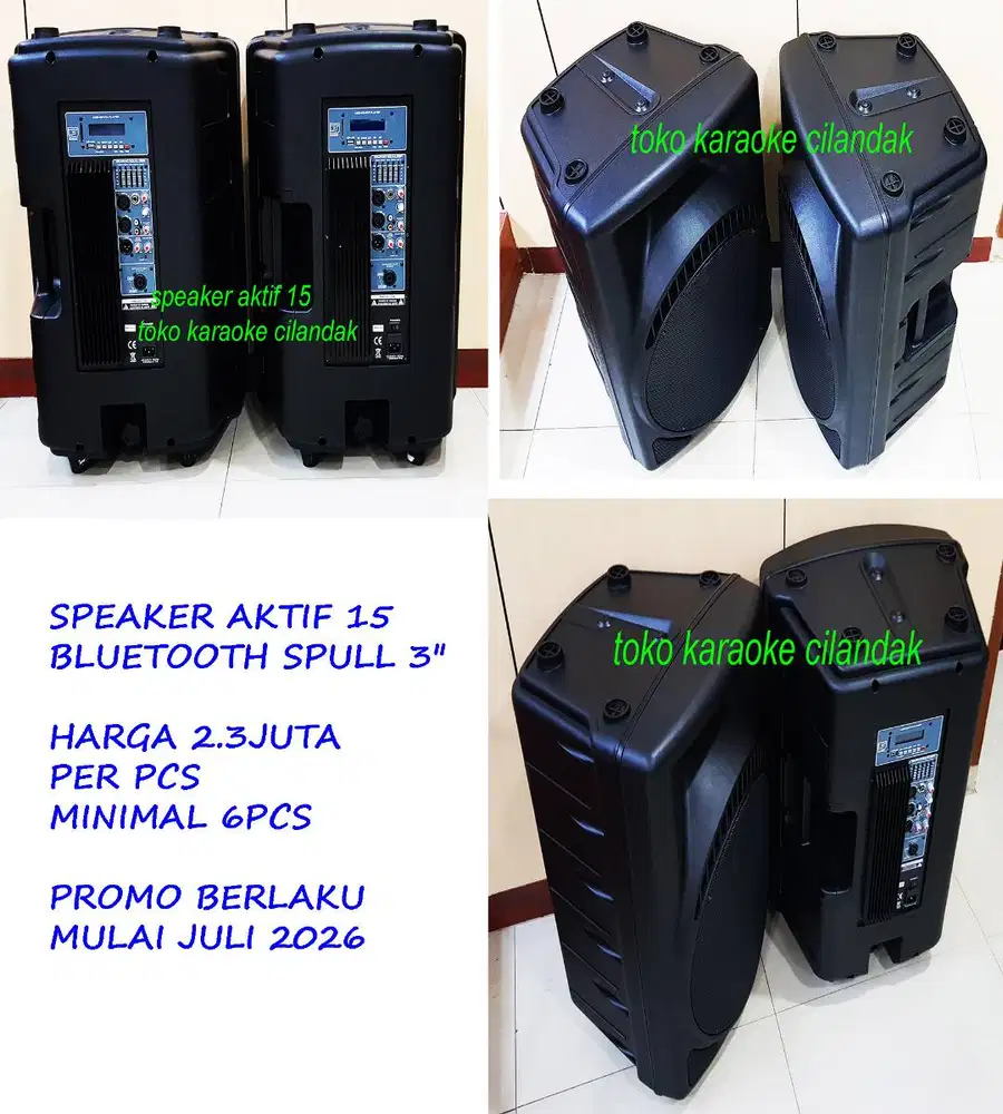 paket speaker aktif 15 inc cocok buat karaoke atau sound mushola