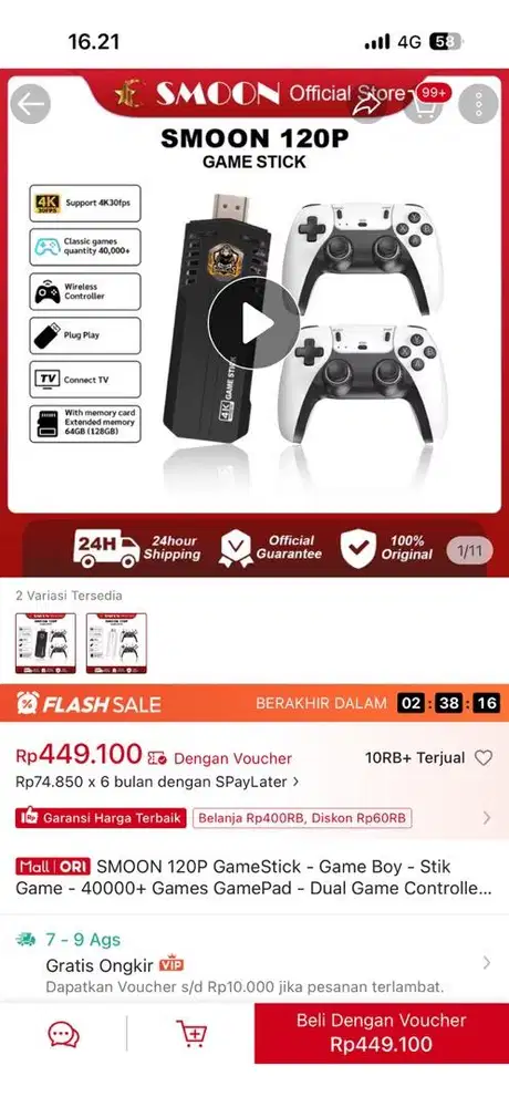 GAME STICK banyak game
