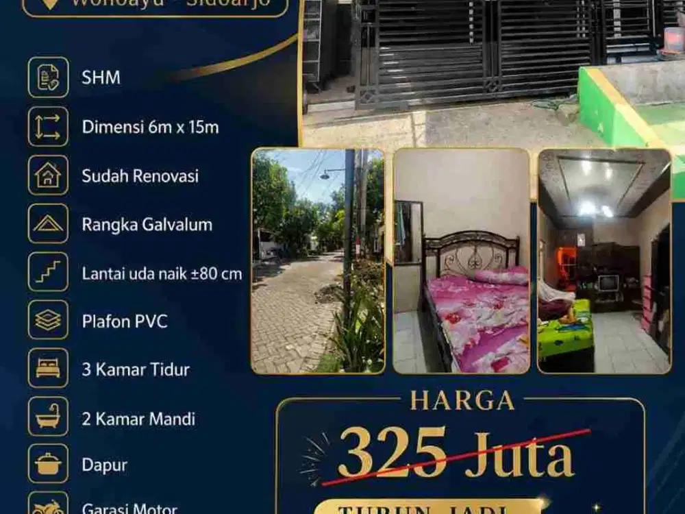 Rumah Murah siap Huni di Perumtas 3, Wonoayu, Sda