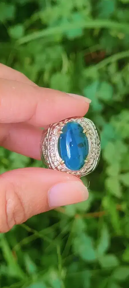 Cincin Bacan 15 x 09 x 05 mm Ring Alpaka Size 7