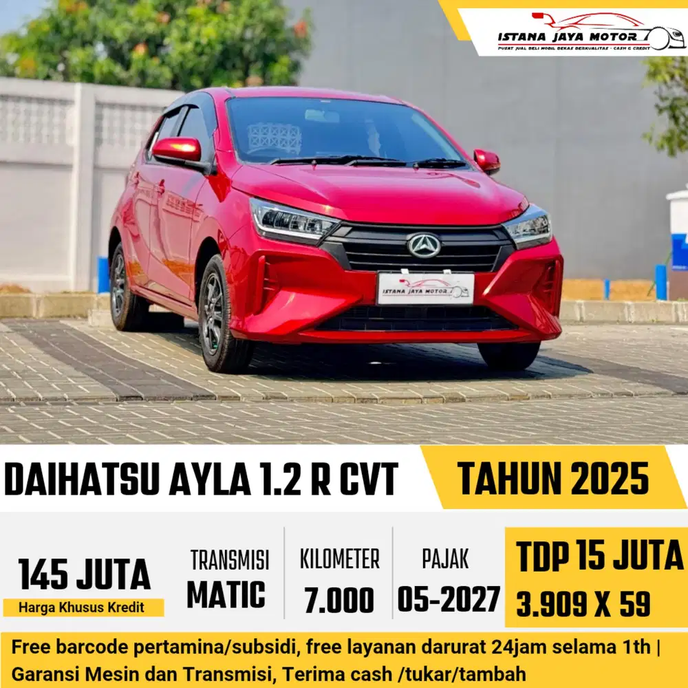 KM 7 RIBU DAIHATSU AYLA 1.2 R CVT 2025