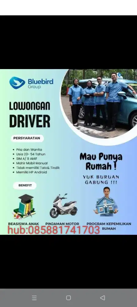 Lowongan driver daerah Bekasi