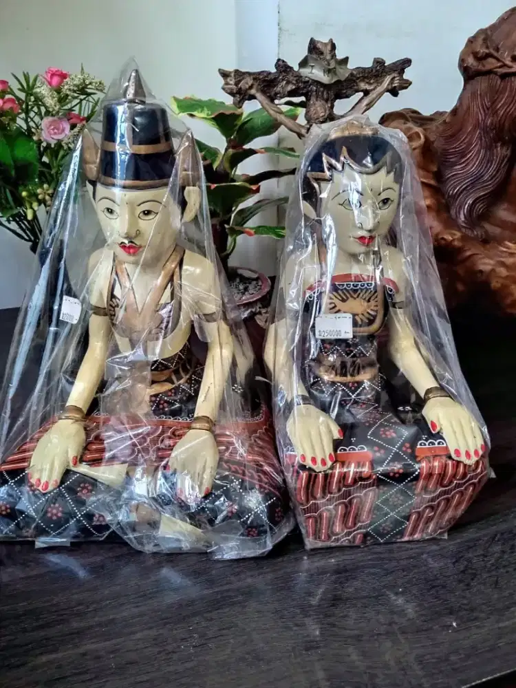Patung loro blonyo sepasang patung ikonik jawa - barang antik dan seni