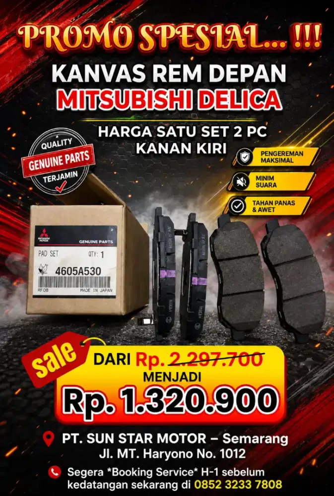 KANVAS REM DEPAN DELICA