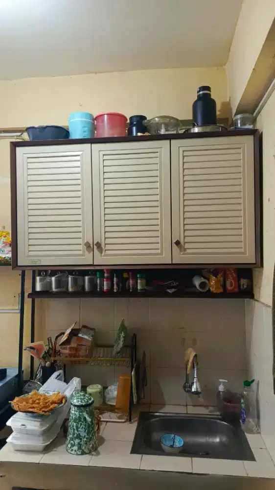 (NEGO) Graver Kitchen Set Rak Dapur Atas 3 Pintu
