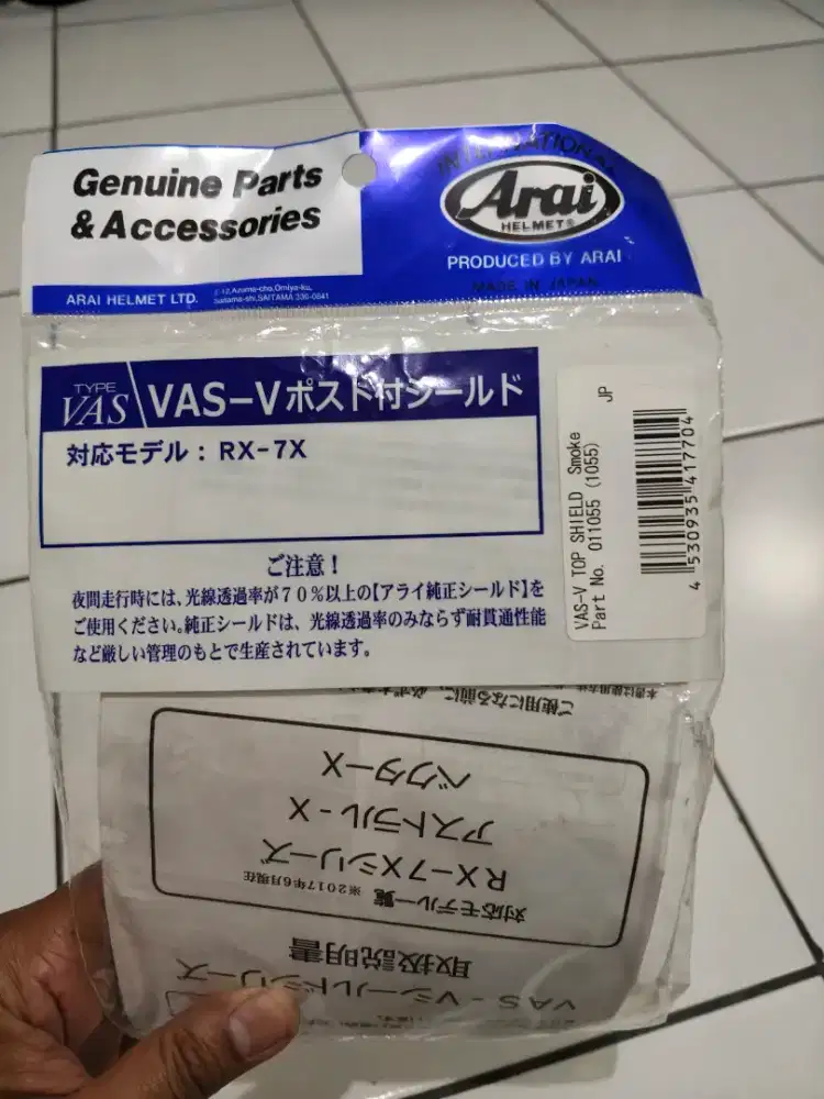 Visor helm arai