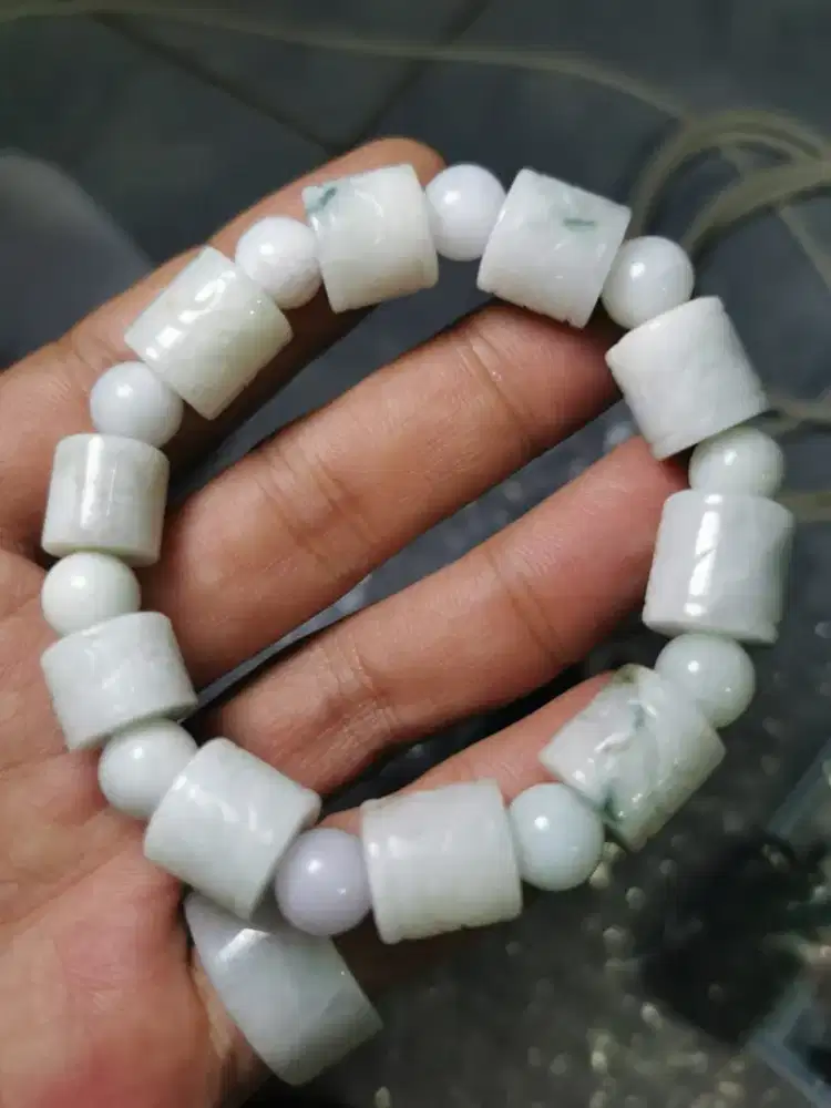 Giok Burma Jadeit type A Bersertifikat - Gelang Lulutong