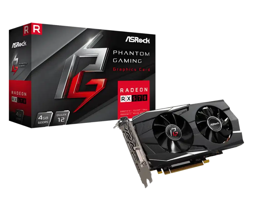 Vga radeon rx 570 4gb asrock phantom gaming